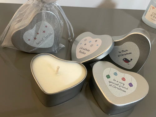 Christmas Heart Candles
