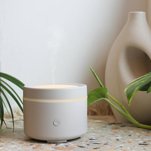 Made by Zen Liv stone aroma diffuser with ambient light .