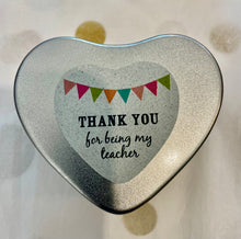 Thank you teacher heart tin candle
