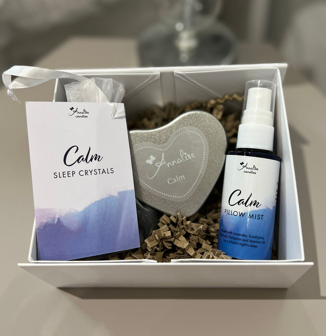 Relaxation Gift Box, Crystal Healing Set + Soy Candle