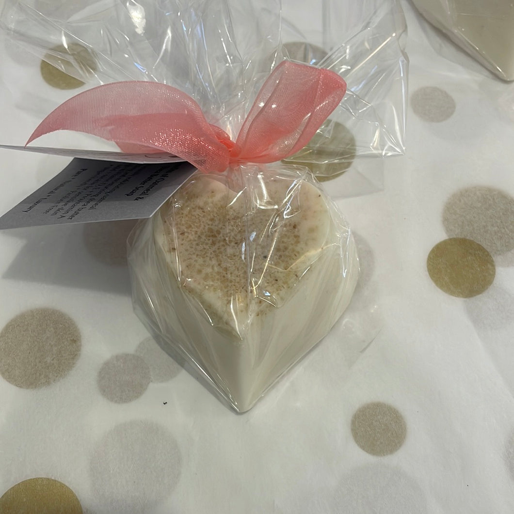 Heart shaped Shea & Oatmeal soap